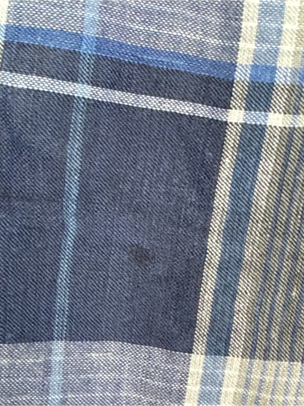 Vintage Bugle Boy Blue Gray Plaid Cotton Shorts Size 36